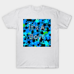 It's A Boy! Light Blue Stars T-Shirt